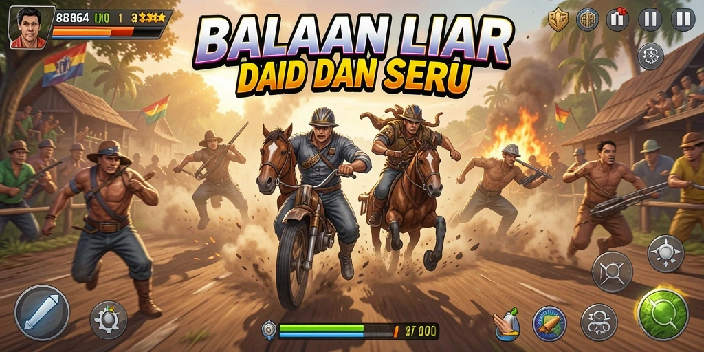 Screenshot gameplay seru dari balapan di 8364.
