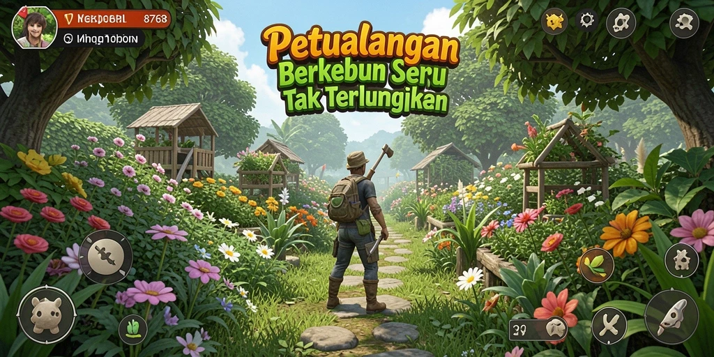 Gameplay menarik di 8768 dengan kebun yang memukau.