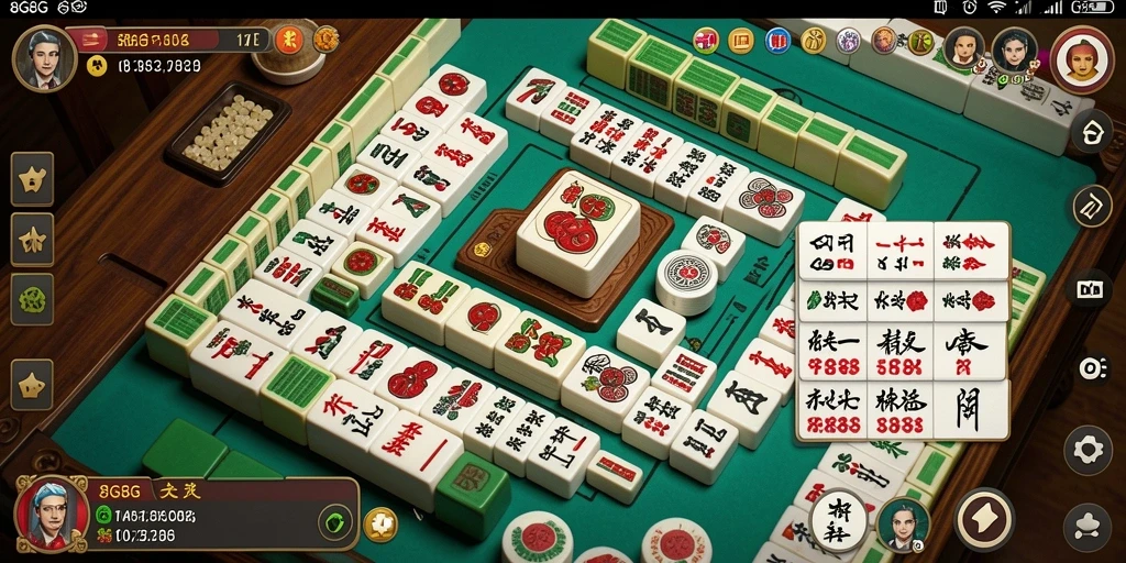 Tampilan gameplay Mahjong yang seru di 8G8G.