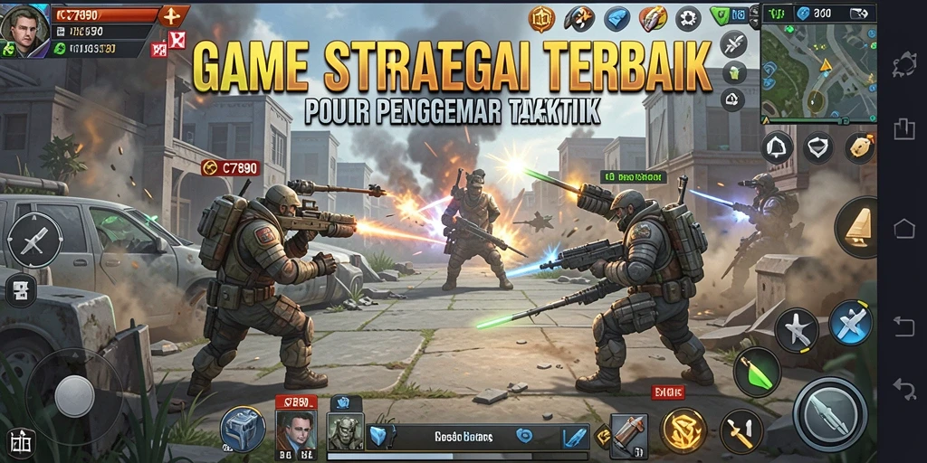 Tangkapan layar C7890 menunjukkan pertempuran strategi yang intens.