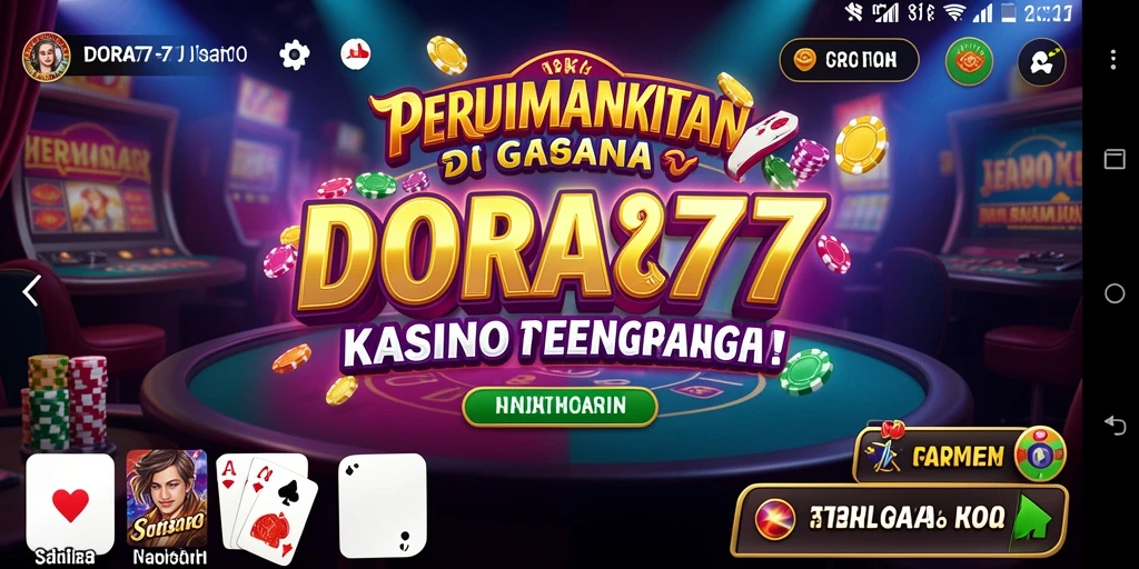 Tampilan gameplay Kasino yang mendebarkan di DORA77.