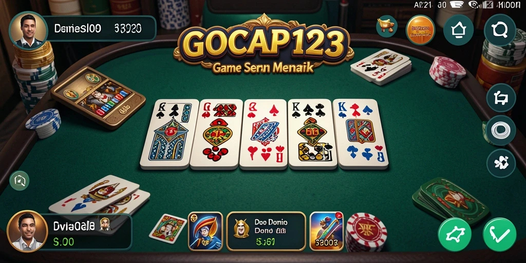 Tangkapan layar GOCAP123 menampilkan aksi seru permainan Domino.