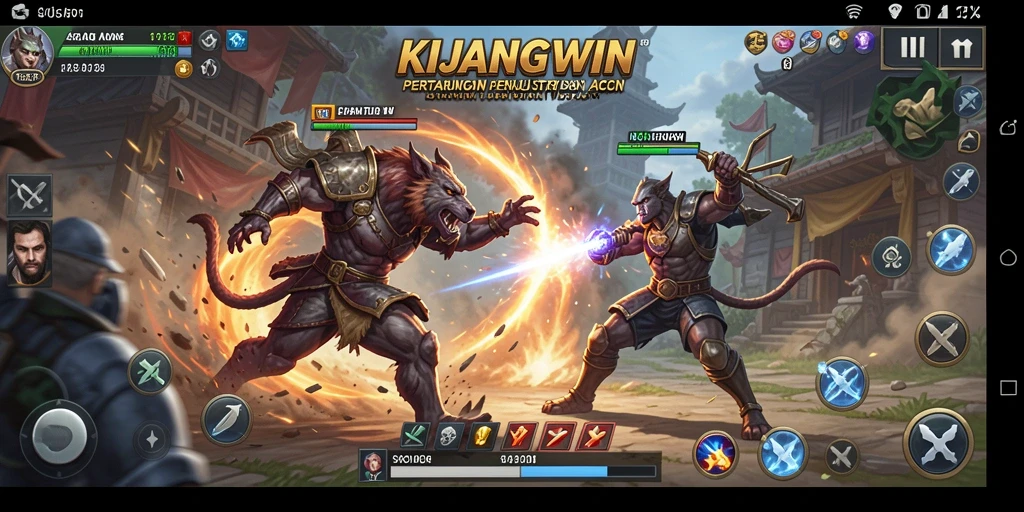 Tangkapan layar menampilkan momen pertarungan seru KIJANGWIN.