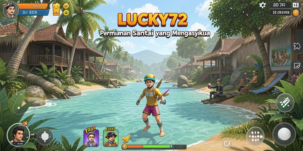 Menampilkan gameplay santai dalam LUCKY72 yang menghibur.