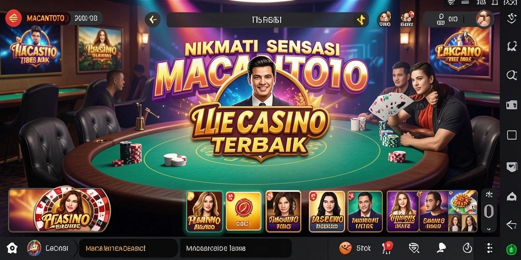 Tampilan menarik dari permainan Live Casino di MACANTOTO.