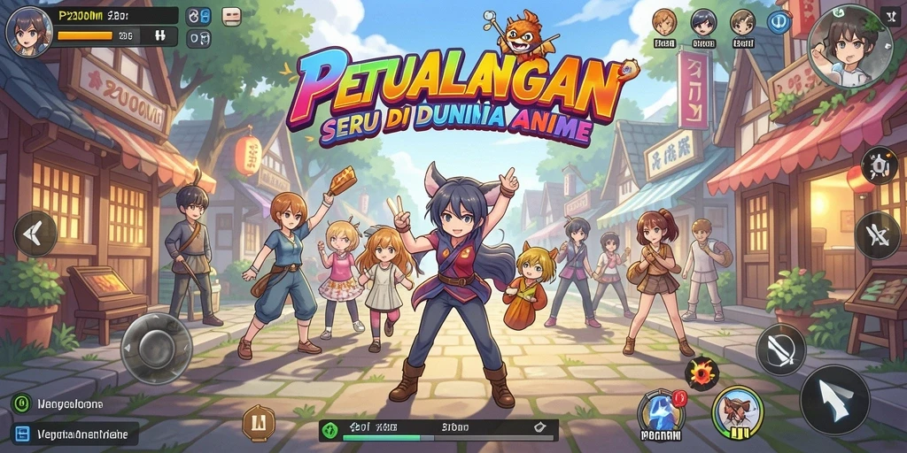 Tampilan gameplay P200M yang seru dan penuh warna.