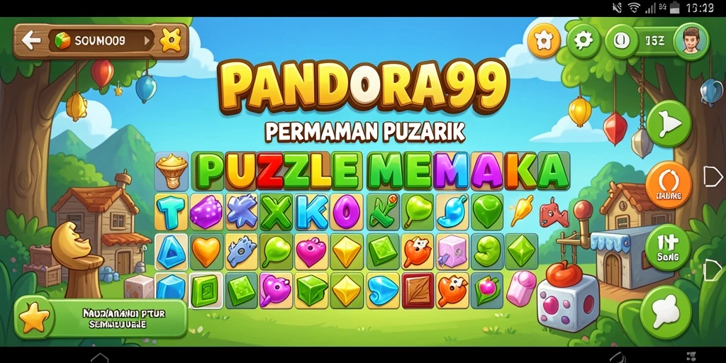 Tampilan gameplay PANDORA99 yang menantang dan penuh warna.