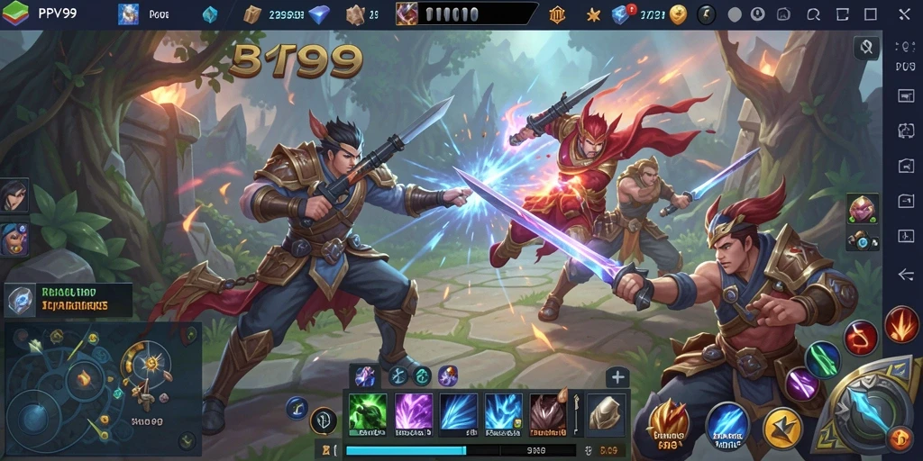Tampilan gameplay <strong>PPV99</strong> yang menegangkan di arena pertempuran MOBA.