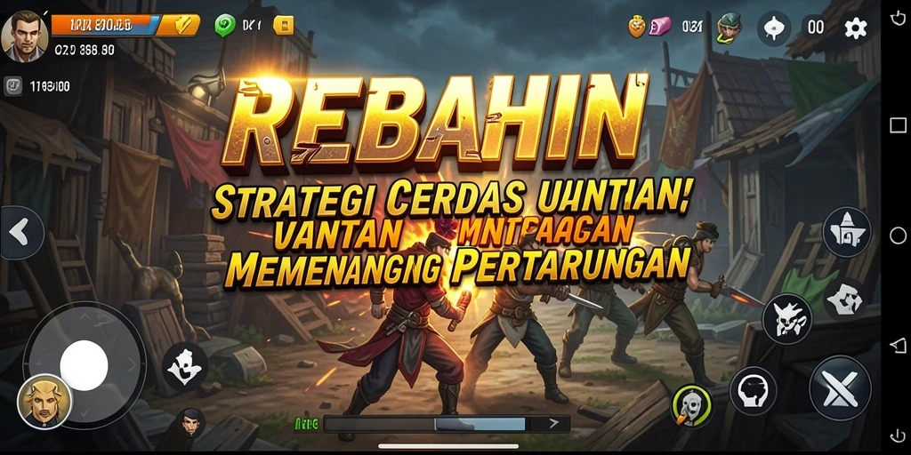 Tampilan gameplay seru dan strategis dalam REBAHIN.