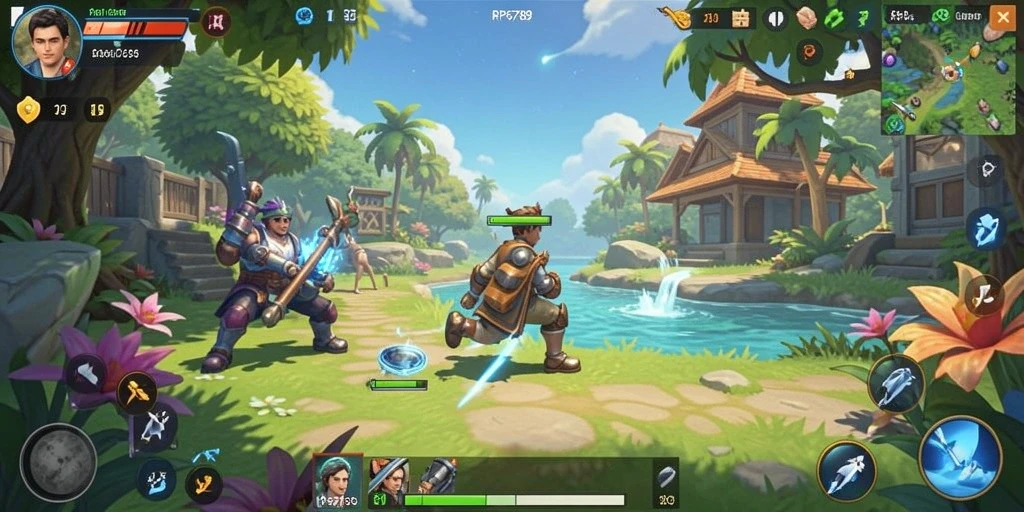 Tampilan gameplay menyenangkan yang menampilkan karakter lucu dan tantangan menarik.