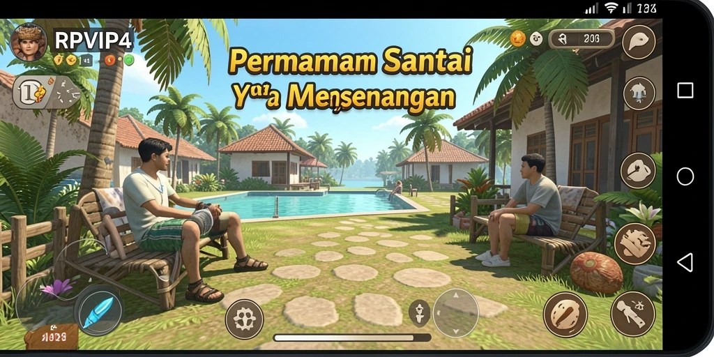 Gameplay RPVIP4 yang ceria dan menghibur dalam suasana santai.