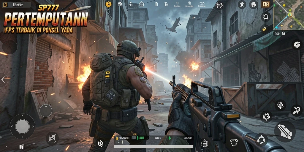 Tangkapan layar menunjukkan aksi menegangkan dalam SP777, penuh dengan pertarungan FPS.