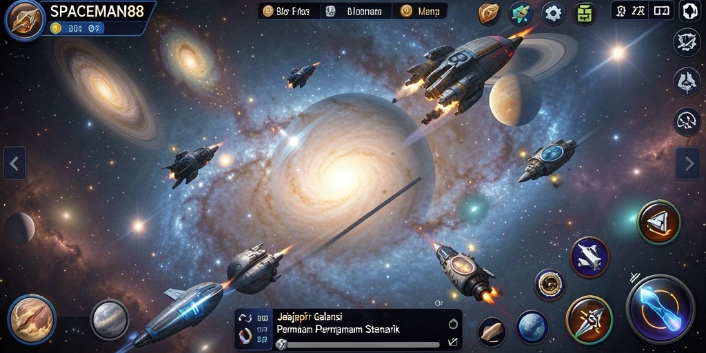 Tampilan gameplay SPACEMAN88 yang menarik dan strategis.