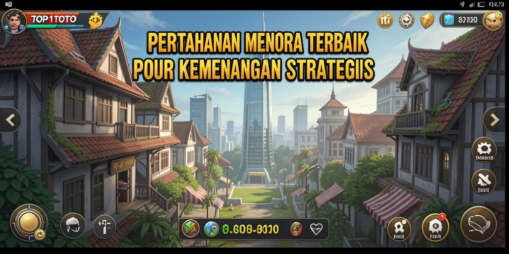 Tangkapan layar gameplay Tower Defense dari TOP1TOTO yang menegangkan.