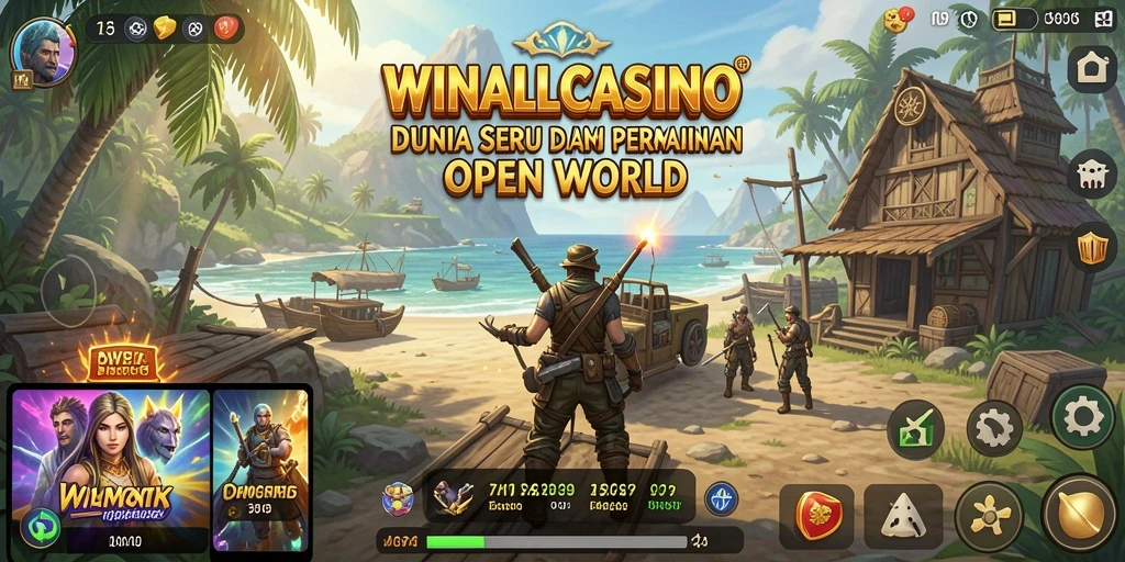 Tampilan menarik dari gameplay Open World WINALLCASINO.