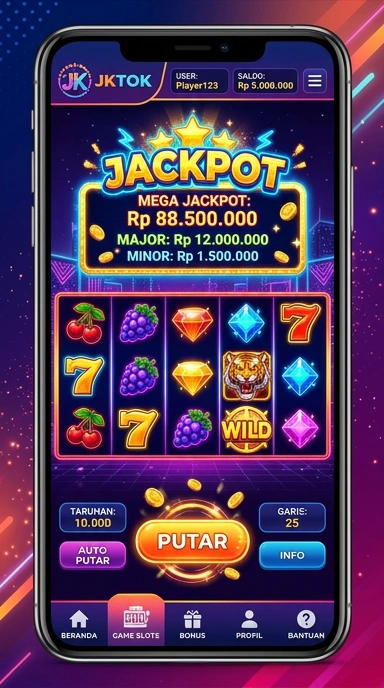 Screenshot menu kategori aplikasi di jktok yang beragam.